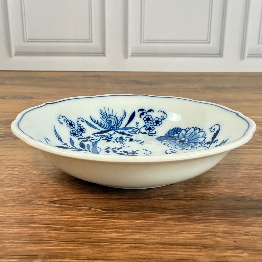 Blue Danube Cobalt Onion Pattern Berry Bowl 5 1/4" Banner Stamp Pre-1976 EUC - Picture 3 of 6
